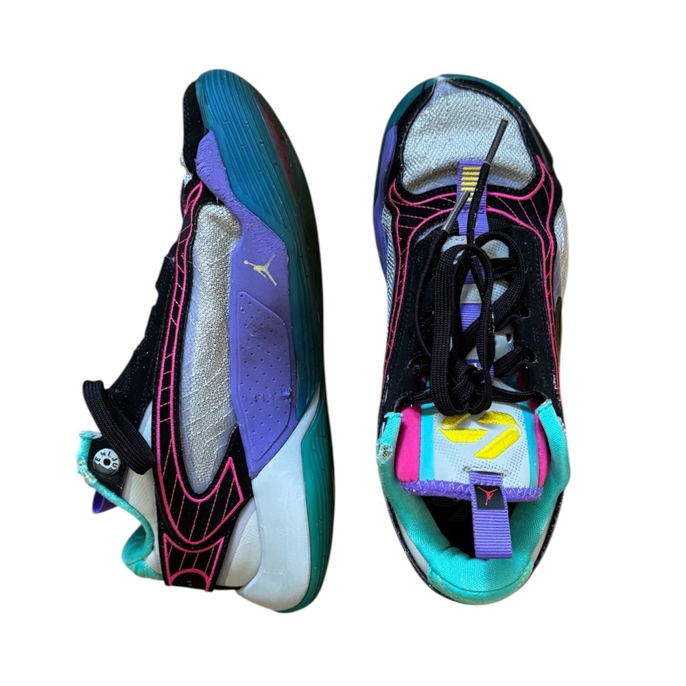 Nike Jordan Luka 2 Big Kids Basketball Shoes Gray Black Teal Pink Size 5.5Y